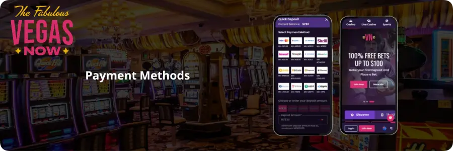 Vegas Now casino online withdrawal options and processing times for New Zealand players